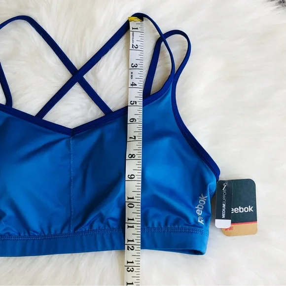 Women's Reebok Blue Sports Bra Size M - Picture 3 of 9